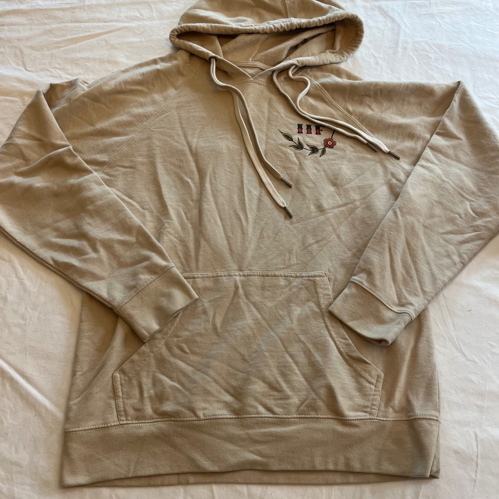 Iron and Ink Clothing Co Men's Swallow Hoodie Tan Graphic Sweatshirt Medium